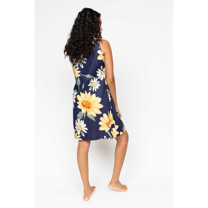 Cyberjammies Navy Floral Print Bus Short Nightdress image number 1